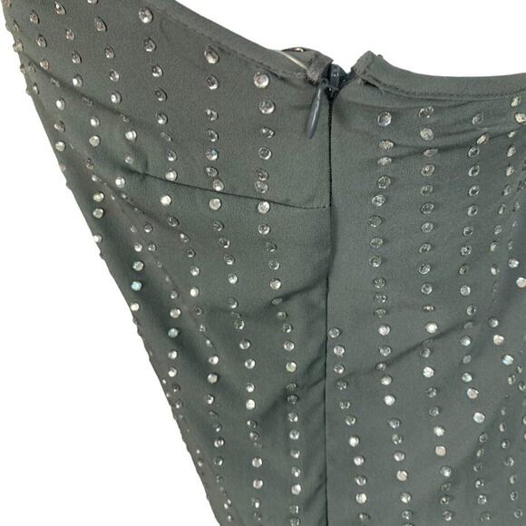 Susana Monaco Dress Women's Sz S Steel Grey Sequin Halter Short Trendy Party - Picture 5 of 14